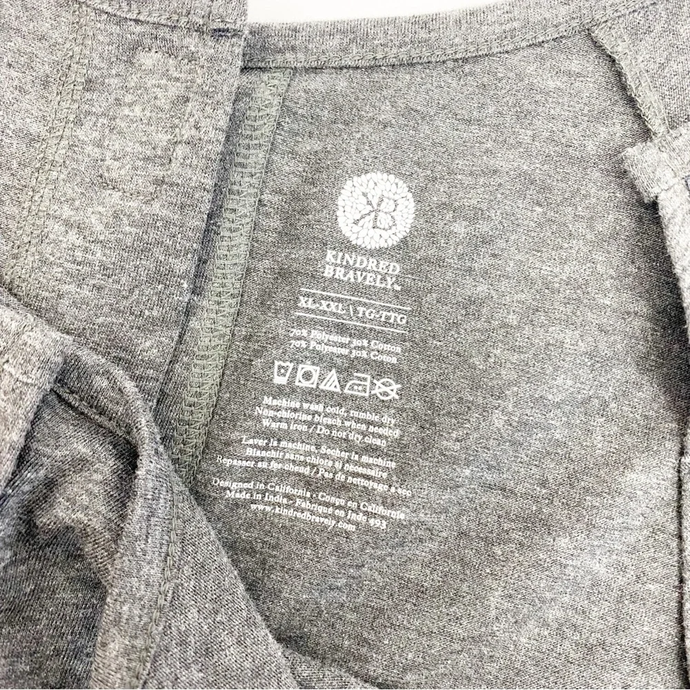 Kindred Bravely Universal Labor & Delivery Gown Grey Heather